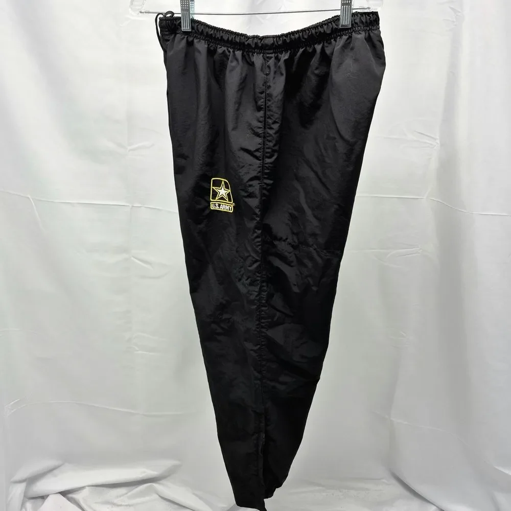 US Army Black APFU Physical Fitness Training Pants Mens Large Regular Military